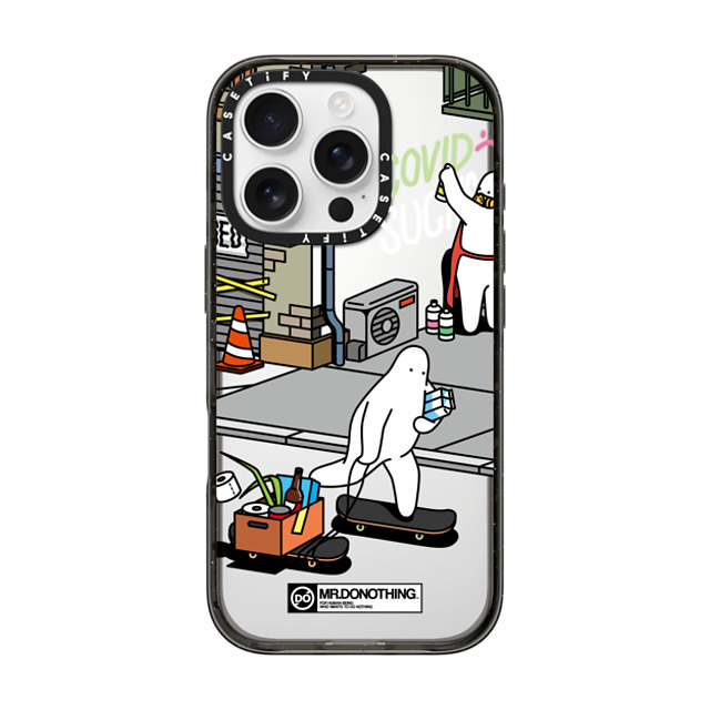 Mr. Donothing x CASETiFY iPhone 16 Pro ケース ブラック インパクトケース MR. DONOTHING-SHOPPING