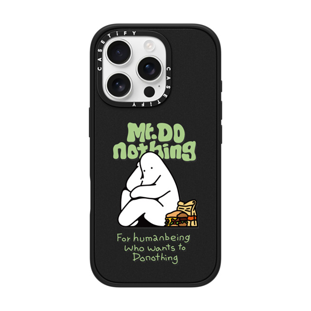 Mr. Donothing x CASETiFY iPhone 16 Pro ケース Cartoon,Minimalism マットブラック インパクトケース MagSafe対応 Burger Mother's Day Mr. Donothing x CASETiFY iPhone 16 Pro ケース Cartoon,Minimalism マットブラック インパクトケース MagSafe対応 Burger Mother's Day