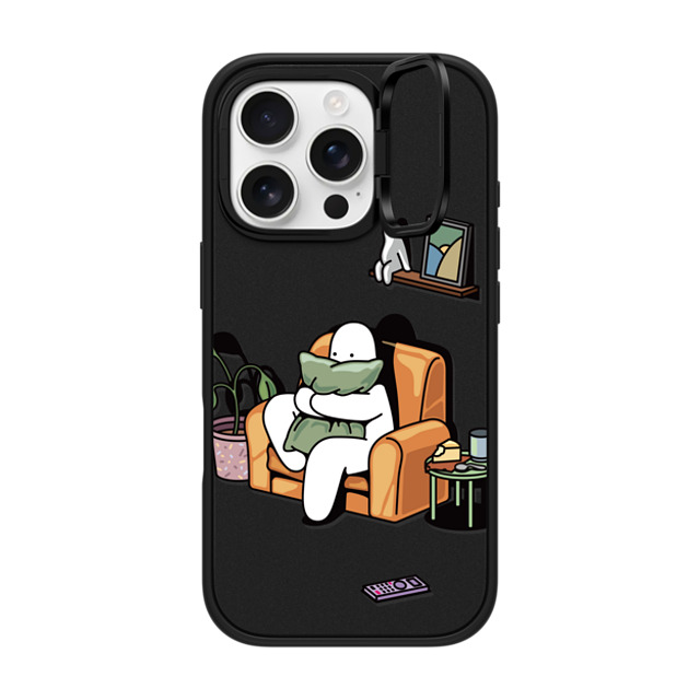 Mr. Donothing x CASETiFY iPhone 16 Pro ケース マットブラック インパクトリングスタンドケース MagSafe対応 Horror movie