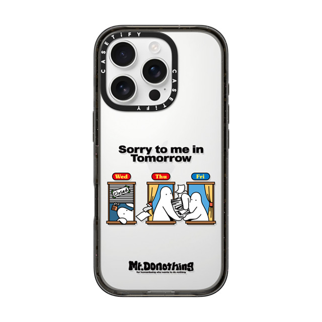 Mr. Donothing x CASETiFY iPhone 16 Pro Case Cartoon,Minimalism Black インパクトケース Sorry to me in tomorrow Mother's Day Mr. Donothing x CASETiFY iPhone 16 Pro Case Cartoon,Minimalism Black インパクトケース Sorry to me in tomorrow Mother's Day