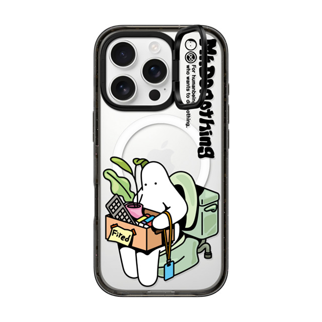 Mr. Donothing x CASETiFY iPhone 16 Pro Case Black インパクトリングスタンドケース MagSafe対応 Fired Father's Day Mr. Donothing x CASETiFY iPhone 16 Pro Case Black インパクトリングスタンドケース MagSafe対応 Fired Father's Day