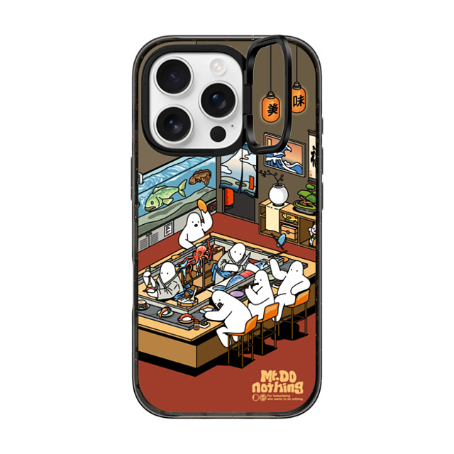 Mr. Donothing x CASETiFY iPhone 16 Pro Case Black インパクトリングスタンドケース MagSafe対応 Sushi restaurant Mother's Day Mr. Donothing x CASETiFY iPhone 16 Pro Case Black インパクトリングスタンドケース MagSafe対応 Sushi restaurant Mother's Day