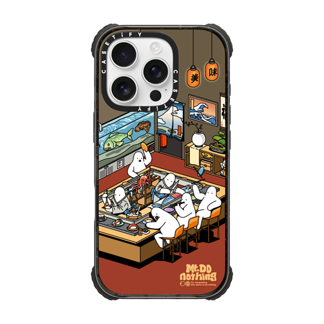 Mr. Donothing x CASETiFY iPhone 16 Pro Case Black ウルトラ インパクトケース MagSafe 対応 Sushi restaurant Mother's Day Mr. Donothing x CASETiFY iPhone 16 Pro Case Black ウルトラ インパクトケース MagSafe 対応 Sushi restaurant Mother's Day