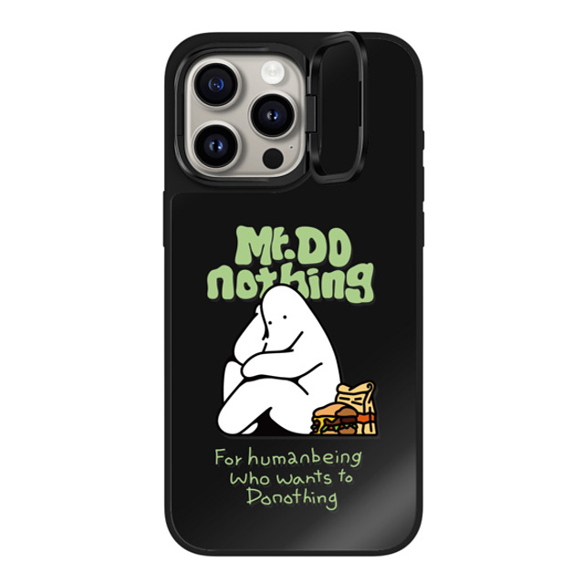 Mr. Donothing x CASETiFY iPhone 15 Pro Max Case Cartoon,Minimalism Black on Black ミラー リングスタンドケース MagSafe対応 Burger Mother's Day Mr. Donothing x CASETiFY iPhone 15 Pro Max Case Cartoon,Minimalism Black on Black ミラー リングスタンドケース MagSafe対応 Burger Mother's Day