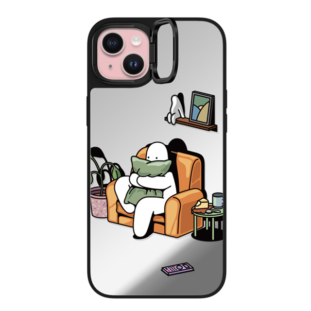 Mr. Donothing x CASETiFY iPhone 15 Plus Case Cartoon,Minimalism Silver on Black ミラー リングスタンドケース MagSafe対応 Horror movie Back to School Mr. Donothing x CASETiFY iPhone 15 Plus Case Cartoon,Minimalism Silver on Black ミラー リングスタンドケース MagSafe対応 Horror movie Back to School