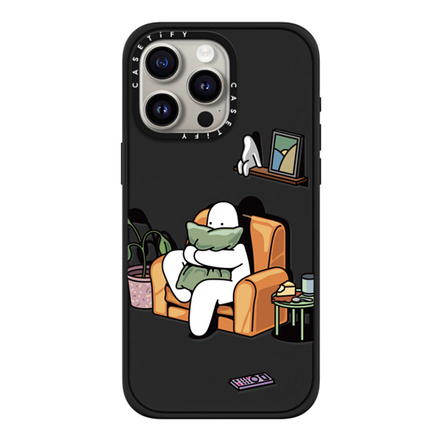 Mr. Donothing x CASETiFY iPhone 15 Pro Max ケース マットブラック インパクトケース MagSafe対応 Horror movie