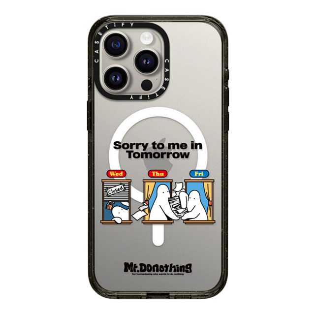Mr. Donothing x CASETiFY iPhone 15 Pro Max Case Cartoon,Minimalism ブラック インパクトケース MagSafe対応 Sorry to me in tomorrow Mother's Day Mr. Donothing x CASETiFY iPhone 15 Pro Max Case Cartoon,Minimalism ブラック インパクトケース MagSafe対応 Sorry to me in tomorrow Mother's Day