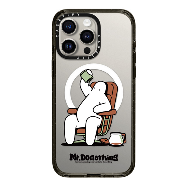 Mr. Donothing x CASETiFY iPhone 15 Pro Max Case Black Impact Case MagSafe Compatible Need cafeine Mr. Donothing x CASETiFY iPhone 15 Pro Max Case Black Impact Case MagSafe Compatible Need cafeine