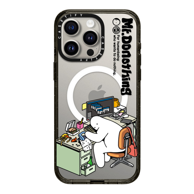 Mr. Donothing x CASETiFY iPhone 15 Pro Max Case Black Impact Case MagSafe Compatible Work hour (Transparent) Mother's Day Mr. Donothing x CASETiFY iPhone 15 Pro Max Case Black Impact Case MagSafe Compatible Work hour (Transparent) Mother's Day