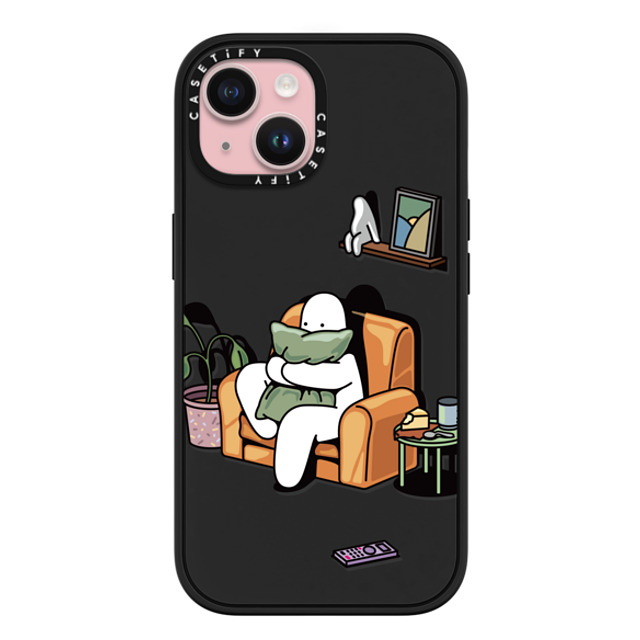 Mr. Donothing x CASETiFY iPhone 15 ケース マットブラック インパクトケース MagSafe対応 Horror movie