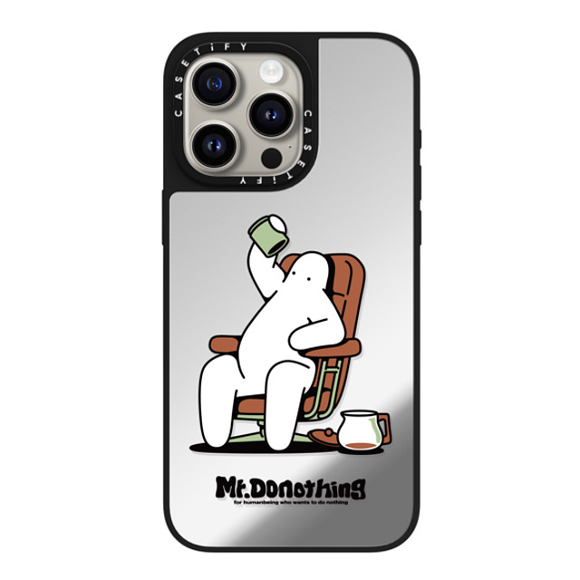 Mr. Donothing x CASETiFY iPhone 15 Pro Max Case Silver on Black ミラーケース MagSafe対応 Need cafeine Mr. Donothing x CASETiFY iPhone 15 Pro Max Case Silver on Black ミラーケース MagSafe対応 Need cafeine