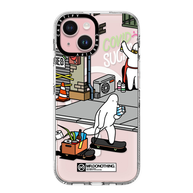 Mr. Donothing x CASETiFY iPhone 15 ケース クリア クリア ケース MagSafe対応 MR. DONOTHING-SHOPPING