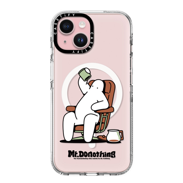 Mr. Donothing x CASETiFY iPhone 15 Case Clear Clear Case MagSafe Compatible Need cafeine Mr. Donothing x CASETiFY iPhone 15 Case Clear Clear Case MagSafe Compatible Need cafeine