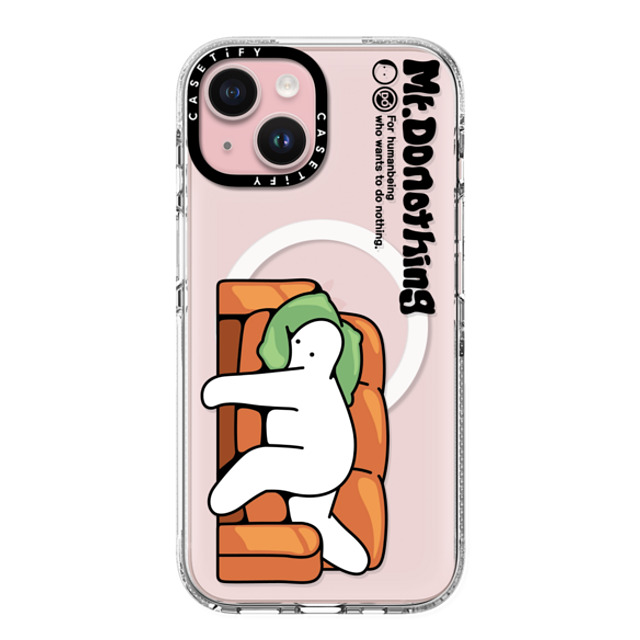 Mr. Donothing x CASETiFY iPhone 15 Case Clear Clear Case MagSafe Compatible Sofa Father's Day Mr. Donothing x CASETiFY iPhone 15 Case Clear Clear Case MagSafe Compatible Sofa Father's Day