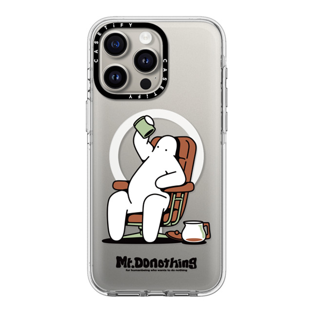 Mr. Donothing x CASETiFY iPhone 15 Pro Max Case Clear Clear Case MagSafe Compatible Need cafeine Mr. Donothing x CASETiFY iPhone 15 Pro Max Case Clear Clear Case MagSafe Compatible Need cafeine
