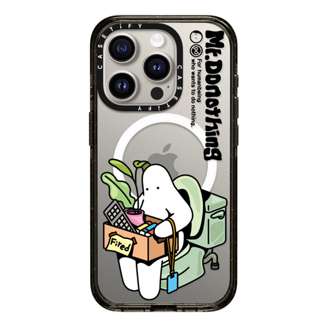 Mr. Donothing x CASETiFY iPhone 15 Pro ケース ブラック インパクトケース MagSafe対応 Fired Father's Day Mr. Donothing x CASETiFY iPhone 15 Pro ケース ブラック インパクトケース MagSafe対応 Fired Father's Day