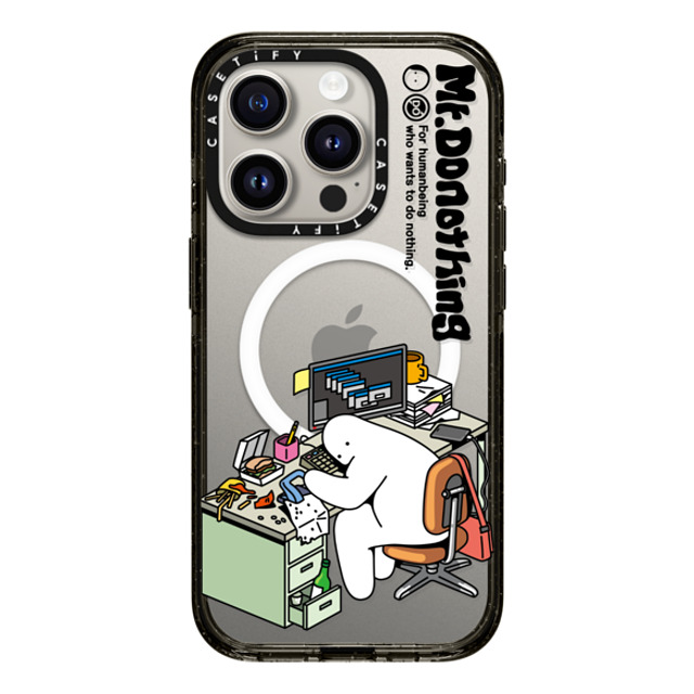 Mr. Donothing x CASETiFY iPhone 15 Pro ケース ブラック インパクトケース MagSafe対応 Work hour (Transparent) Father's Day Mr. Donothing x CASETiFY iPhone 15 Pro ケース ブラック インパクトケース MagSafe対応 Work hour (Transparent) Father's Day
