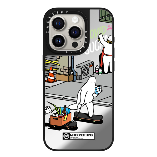 Mr. Donothing x CASETiFY iPhone 15 Pro Case Silver on Black ミラーケース MagSafe対応 MR. DONOTHING-SHOPPING Mr. Donothing x CASETiFY iPhone 15 Pro Case Silver on Black ミラーケース MagSafe対応 MR. DONOTHING-SHOPPING