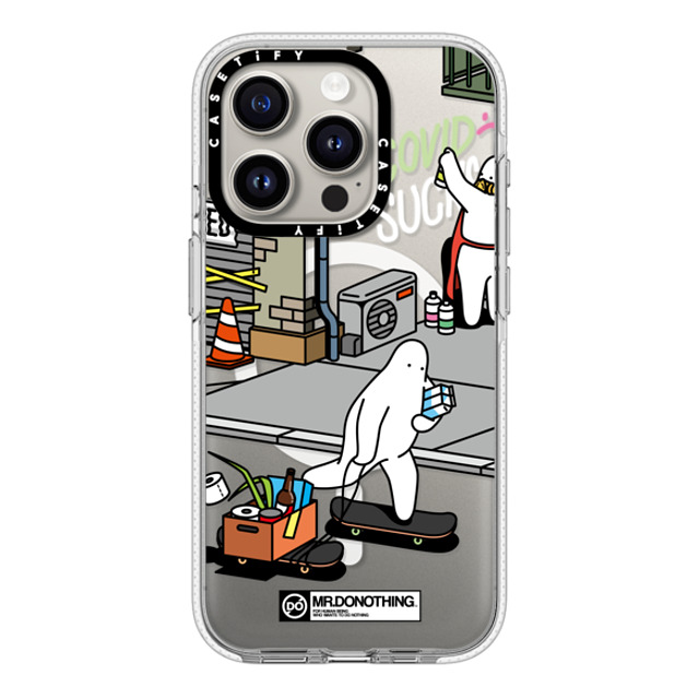 Mr. Donothing x CASETiFY iPhone 15 Pro ケース クリア クリア ケース MagSafe対応 MR. DONOTHING-SHOPPING