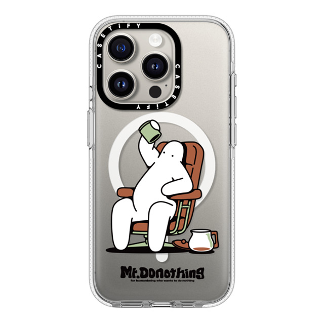 Mr. Donothing x CASETiFY iPhone 15 Pro Case Clear Clear Case MagSafe Compatible Need cafeine Mr. Donothing x CASETiFY iPhone 15 Pro Case Clear Clear Case MagSafe Compatible Need cafeine