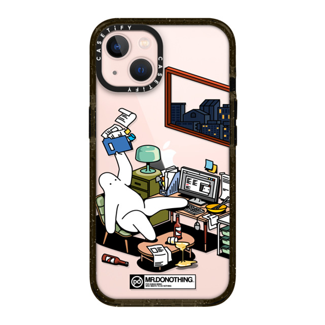 Mr. Donothing x CASETiFY iPhone 13 ケース ブラック インパクトケース MR. DONOTHING-WORK FROM HOME