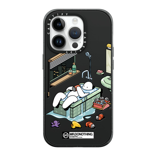 Mr. Donothing x CASETiFY iPhone 14 Pro ケース マットブラック インパクトケース MagSafe対応 MR. DONOTHING-BATH TUB