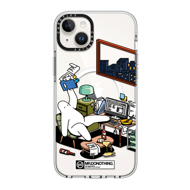 Mr. Donothing x CASETiFY iPhone 14 Plus ケース クリア クリア ケース MagSafe対応 MR. DONOTHING-WORK FROM HOME