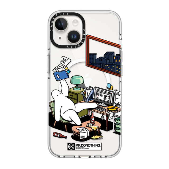 Mr. Donothing x CASETiFY iPhone 14 Case Clear Clear Case MagSafe Compatible MR. DONOTHING-WORK FROM HOME Mr. Donothing x CASETiFY iPhone 14 Case Clear Clear Case MagSafe Compatible MR. DONOTHING-WORK FROM HOME