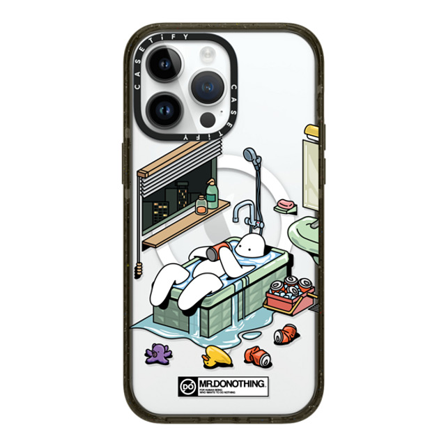 Mr. Donothing x CASETiFY iPhone 14 Pro Max ケース ブラック インパクトケース MagSafe対応 MR. DONOTHING-BATH TUB