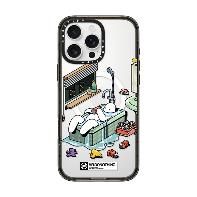 Mr. Donothing x CASETiFY iPhone 16 Pro Max ケース ブラック インパクトケース MagSafe対応 MR. DONOTHING-BATH TUB