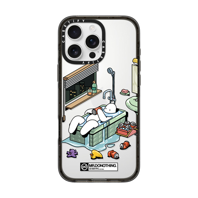 Mr. Donothing x CASETiFY iPhone 16 Pro Max ケース ブラック インパクトケース MR. DONOTHING-BATH TUB