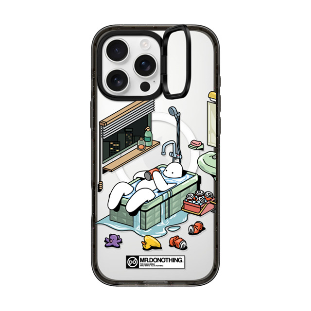 Mr. Donothing x CASETiFY iPhone 16 Pro Max ケース ブラック インパクトリングスタンドケース MagSafe対応 MR. DONOTHING-BATH TUB