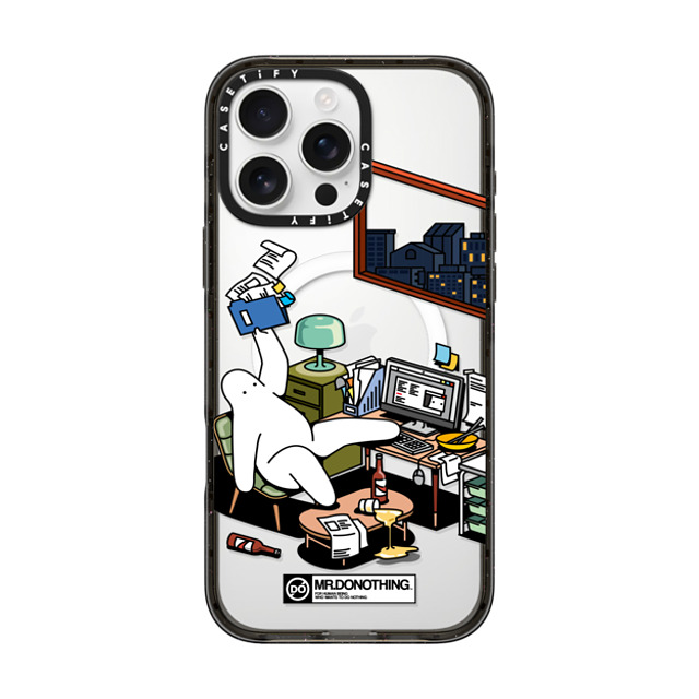 Mr. Donothing x CASETiFY iPhone 16 Pro Max ケース ブラック インパクトケース MagSafe対応 MR. DONOTHING-WORK FROM HOME