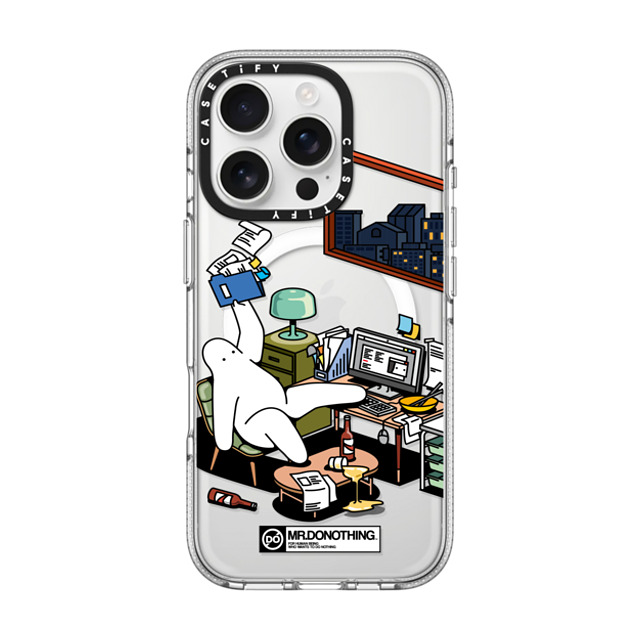 Mr. Donothing x CASETiFY iPhone 16 Pro ケース クリア クリア ケース MagSafe対応 MR. DONOTHING-WORK FROM HOME