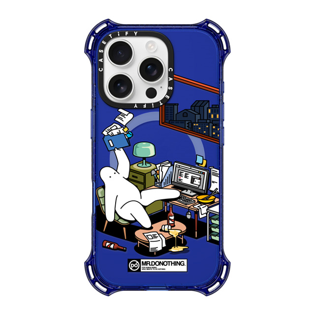 Mr. Donothing x CASETiFY iPhone 16 Pro ケース Cartoon,Minimalism コバルトブルー バウンスケース MR. DONOTHING-WORK FROM HOME Father's Day Mr. Donothing x CASETiFY iPhone 16 Pro ケース Cartoon,Minimalism コバルトブルー バウンスケース MR. DONOTHING-WORK FROM HOME Father's Day