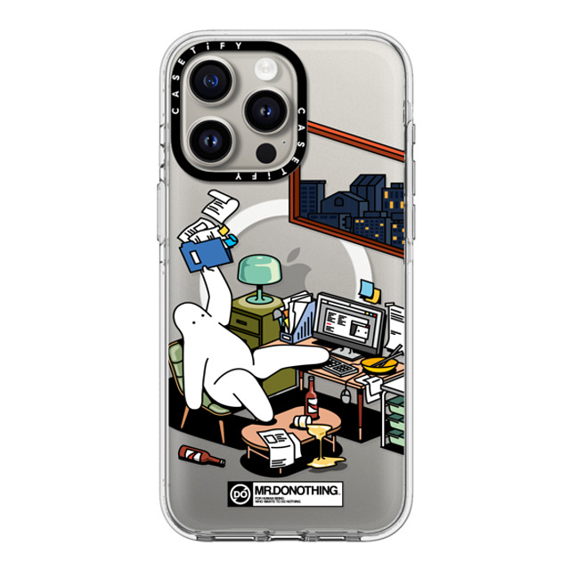 Mr. Donothing x CASETiFY iPhone 15 Pro Max ケース クリア クリア ケース MagSafe対応 MR. DONOTHING-WORK FROM HOME