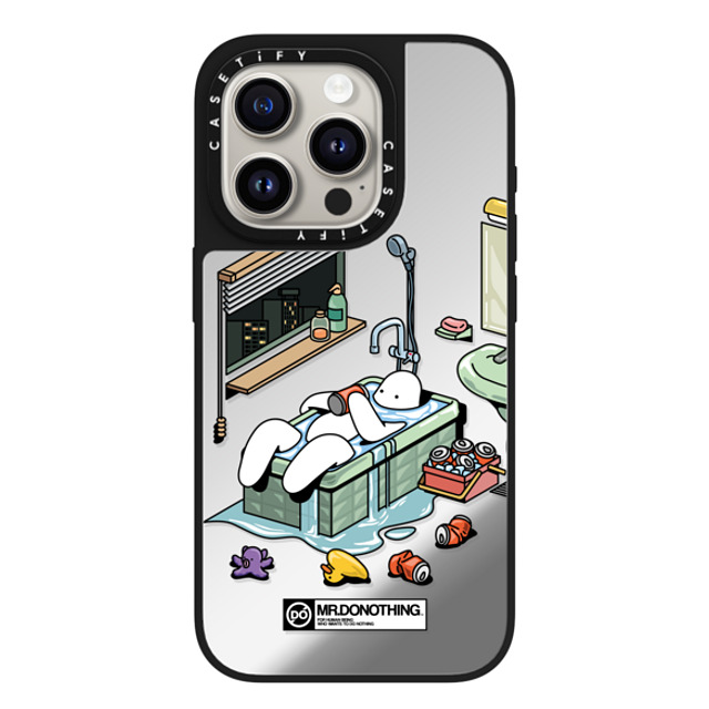 Mr. Donothing x CASETiFY iPhone 15 Pro Case Silver on Black ミラーケース MagSafe対応 MR. DONOTHING-BATH TUB Mr. Donothing x CASETiFY iPhone 15 Pro Case Silver on Black ミラーケース MagSafe対応 MR. DONOTHING-BATH TUB