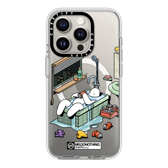 Mr. Donothing x CASETiFY iPhone 15 Pro ケース クリア クリア ケース MagSafe対応 MR. DONOTHING-BATH TUB