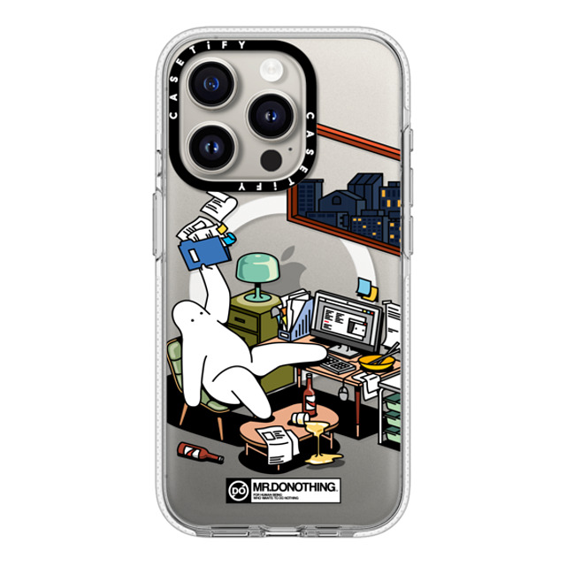 Mr. Donothing x CASETiFY iPhone 15 Pro ケース クリア クリア ケース MagSafe対応 MR. DONOTHING-WORK FROM HOME