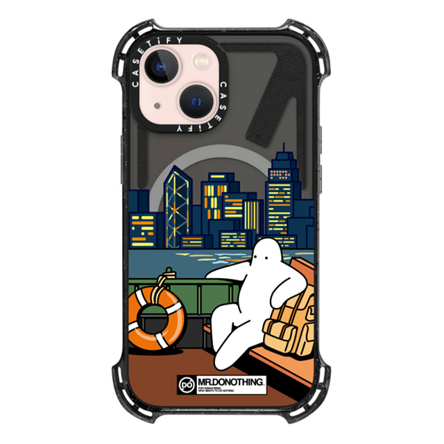 Mr. Donothing x CASETiFY iPhone 13 Mini ケース Triple Black バウンスケース MR. DONOTHING-TRIP TO H. K