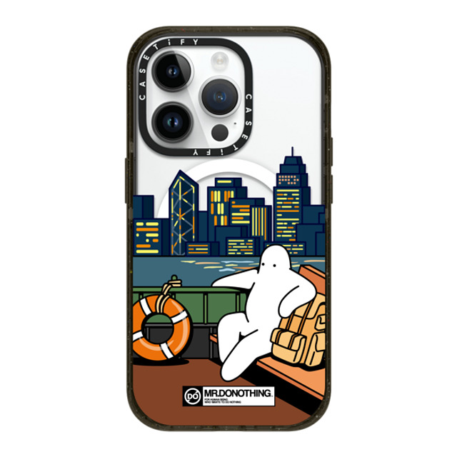 Mr. Donothing x CASETiFY iPhone 14 Pro ケース ブラック インパクトケース MagSafe対応 MR. DONOTHING-TRIP TO H. K