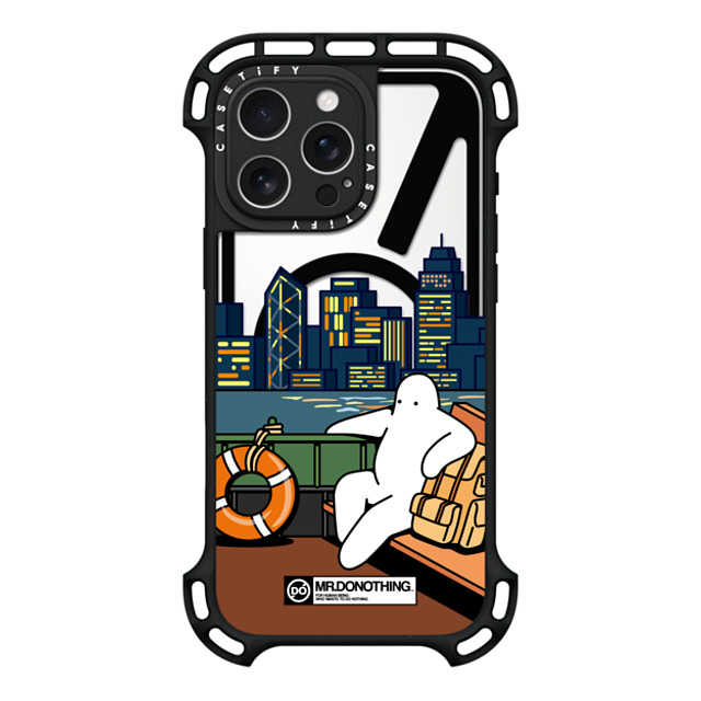 Mr. Donothing x CASETiFY iPhone 16 Pro Max ケース ブラック ウルトラ バウンスケース MagSafe対応 MR. DONOTHING-TRIP TO H. K