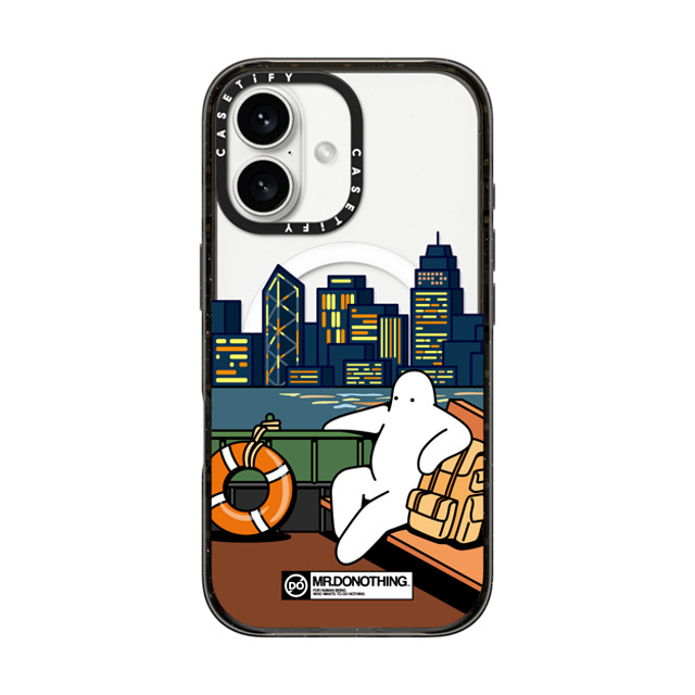 Mr. Donothing x CASETiFY iPhone 16 ケース ブラック インパクトケース MagSafe対応 MR. DONOTHING-TRIP TO H. K