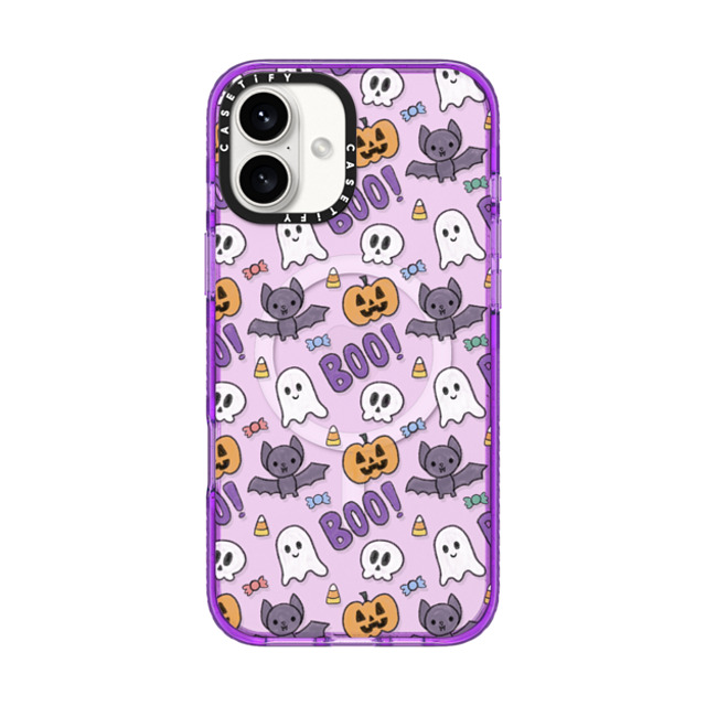 GMF Designs x CASETiFY iPhone 16 Plus Case パープル Impact Case MagSafe Compatible Cute Halloween Pattern Phone Case by GMF Designs GMF Designs x CASETiFY iPhone 16 Plus Case パープル Impact Case MagSafe Compatible Cute Halloween Pattern Phone Case by GMF Designs