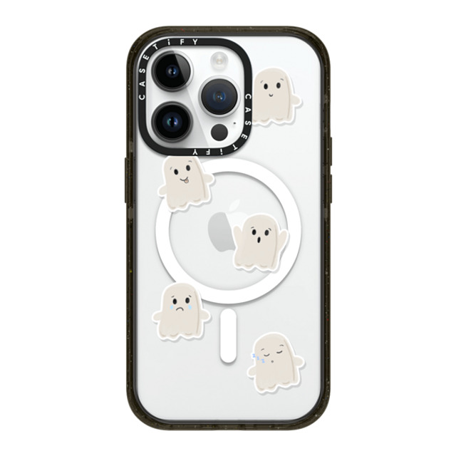 GMF Designs x CASETiFY iPhone 14 Pro ケース ブラック インパクトケース MagSafe対応 Lil Ghosts Phone Case by GMF Designs