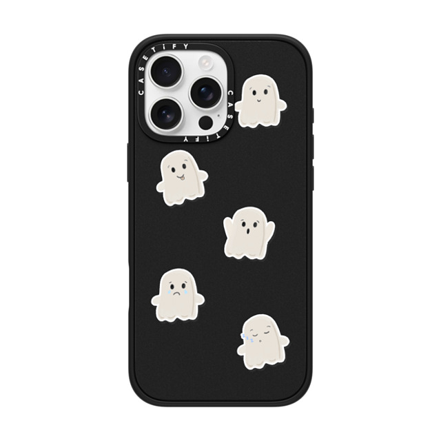 GMF Designs x CASETiFY iPhone 16 Pro Max ケース マットブラック インパクトケース MagSafe対応 Lil Ghosts Phone Case by GMF Designs