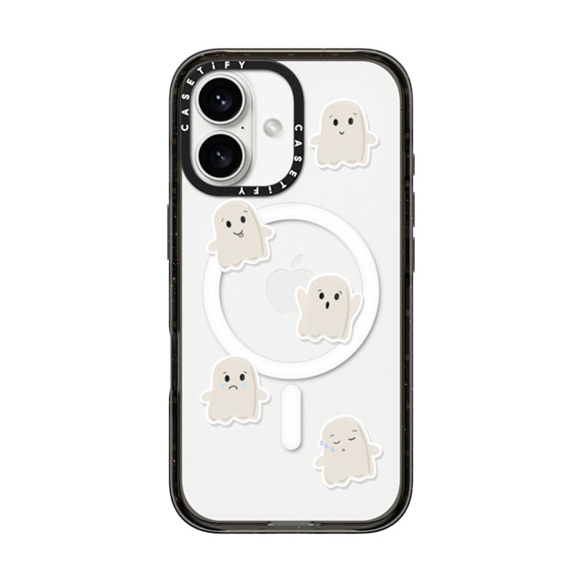 GMF Designs x CASETiFY iPhone 16 ケース ブラック インパクトケース MagSafe対応 Lil Ghosts Phone Case by GMF Designs