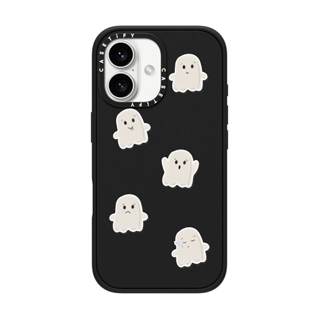 GMF Designs x CASETiFY iPhone 16 Case Sticker,Cartoon Matte Black Impact Case MagSafe Compatible Lil Ghosts Phone Case by GMF Designs Father's Day GMF Designs x CASETiFY iPhone 16 Case Sticker,Cartoon Matte Black Impact Case MagSafe Compatible Lil Ghosts Phone Case by GMF Designs Father's Day