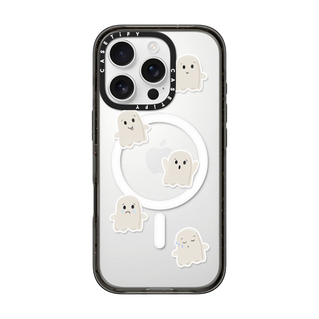 GMF Designs x CASETiFY iPhone 16 Pro ケース ブラック インパクトケース MagSafe対応 Lil Ghosts Phone Case by GMF Designs