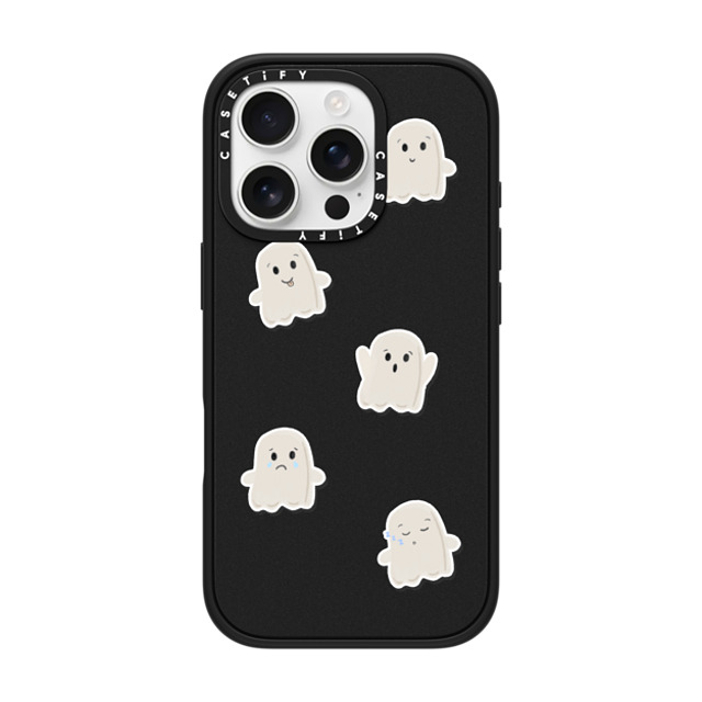 GMF Designs x CASETiFY iPhone 16 Pro ケース マットブラック インパクトケース MagSafe対応 Lil Ghosts Phone Case by GMF Designs